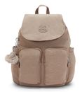kipling City Pocket Backpack S Tan Beige