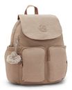 kipling City Pocket Backpack S Tan Beige