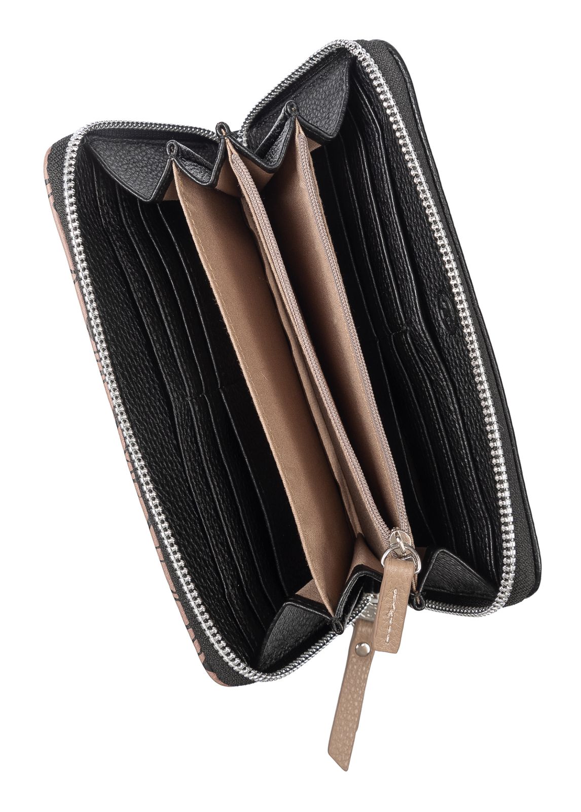 TOM TAILOR Ellen Long Zip Wallet Flower Black TOM TAILOR Ellen Long Zip Wallet Flower Black