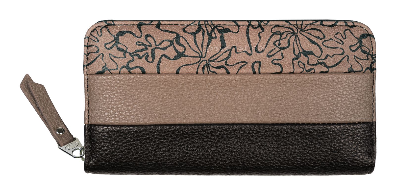 TOM TAILOR Ellen Long Zip Wallet Flower Black