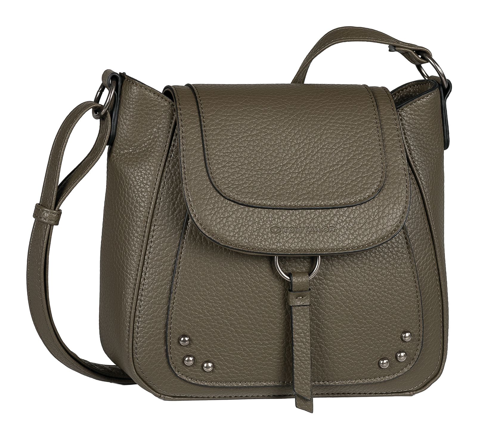 TOM TAILOR Nalani Flap Bag Top Zip S Khaki