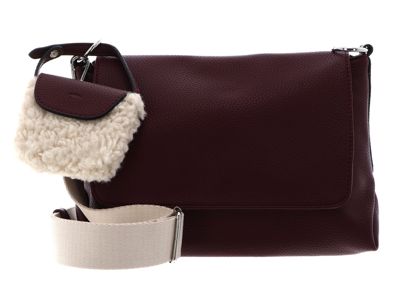 TOM TAILOR Fania Flap Bag Top Zip S Dark Red