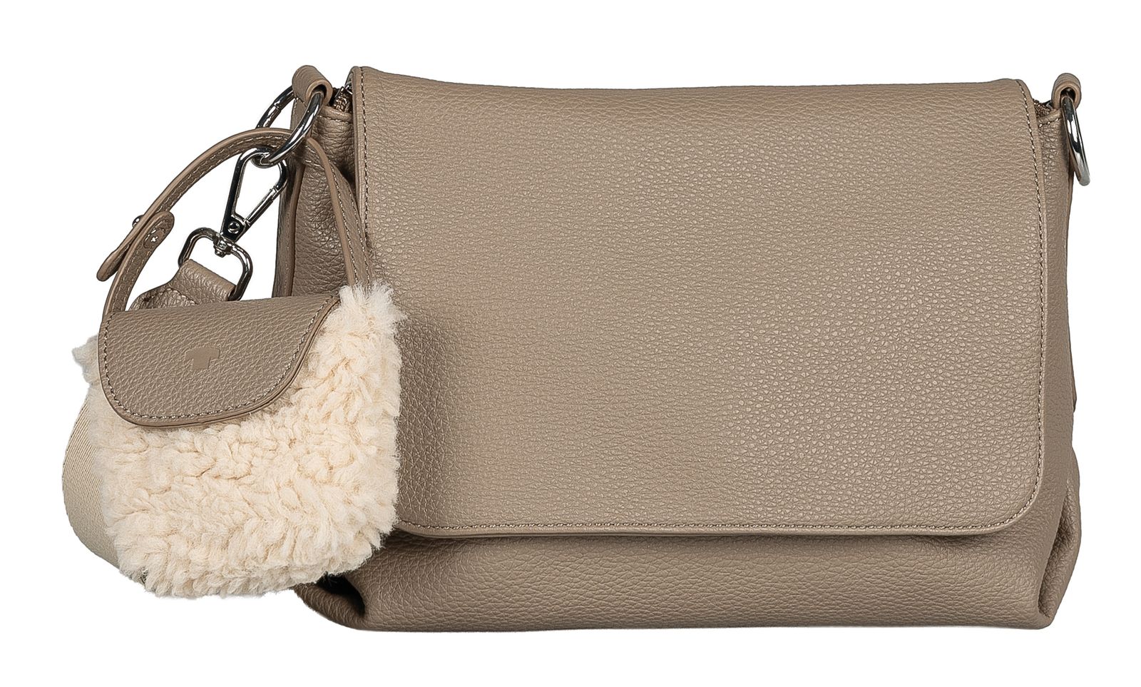 TOM TAILOR Fania Flap Bag Top Zip S Taupe