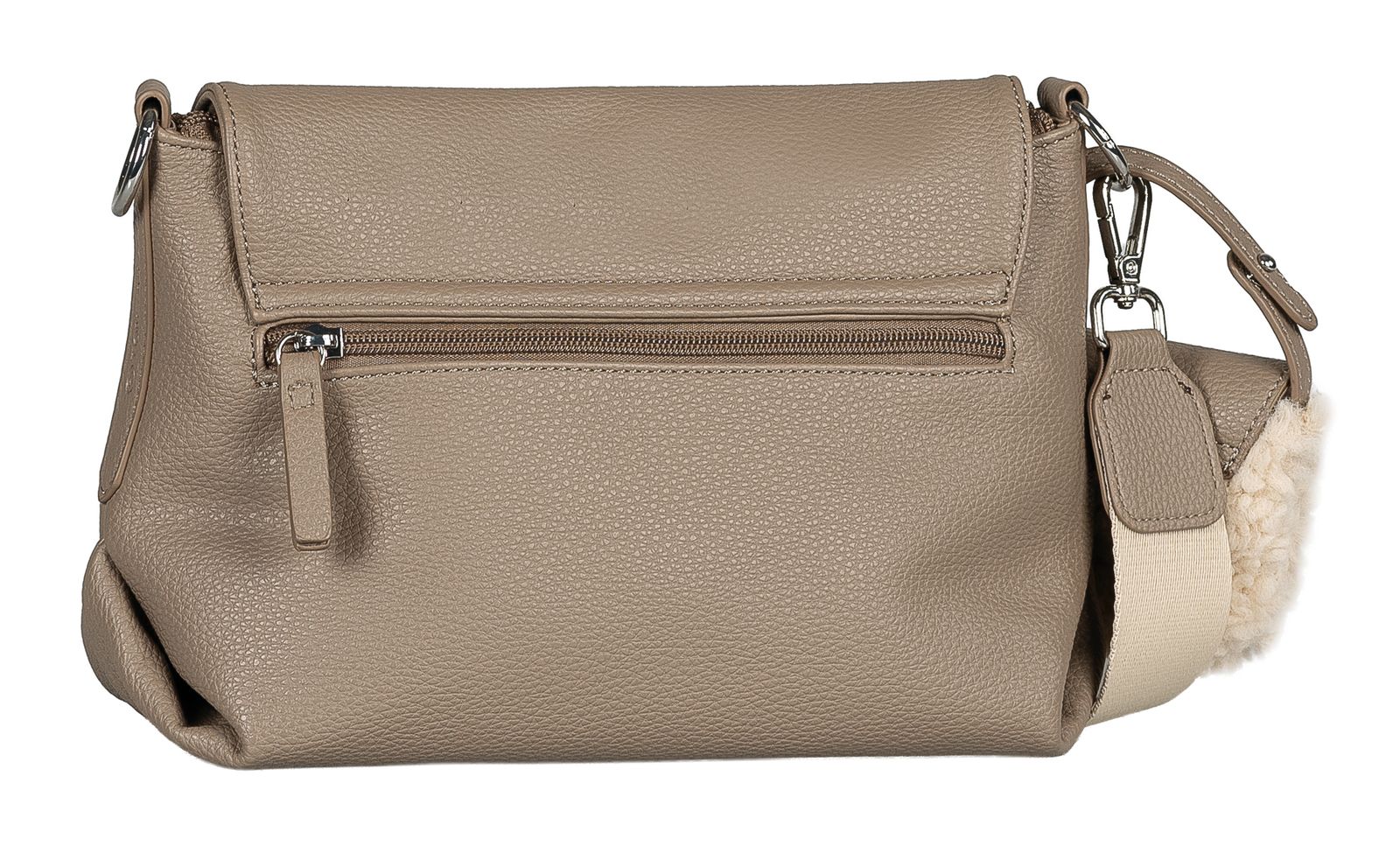 TOM TAILOR Fania Flap Bag Top Zip S Taupe TOM TAILOR Fania Flap Bag Top Zip S Taupe