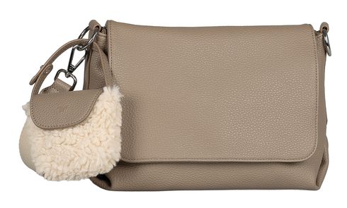 TOM TAILOR Fania Flap Bag Top Zip S Taupe