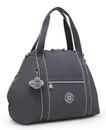 kipling Eyes Wide Open Art M Travel Tote Moonlit Grey