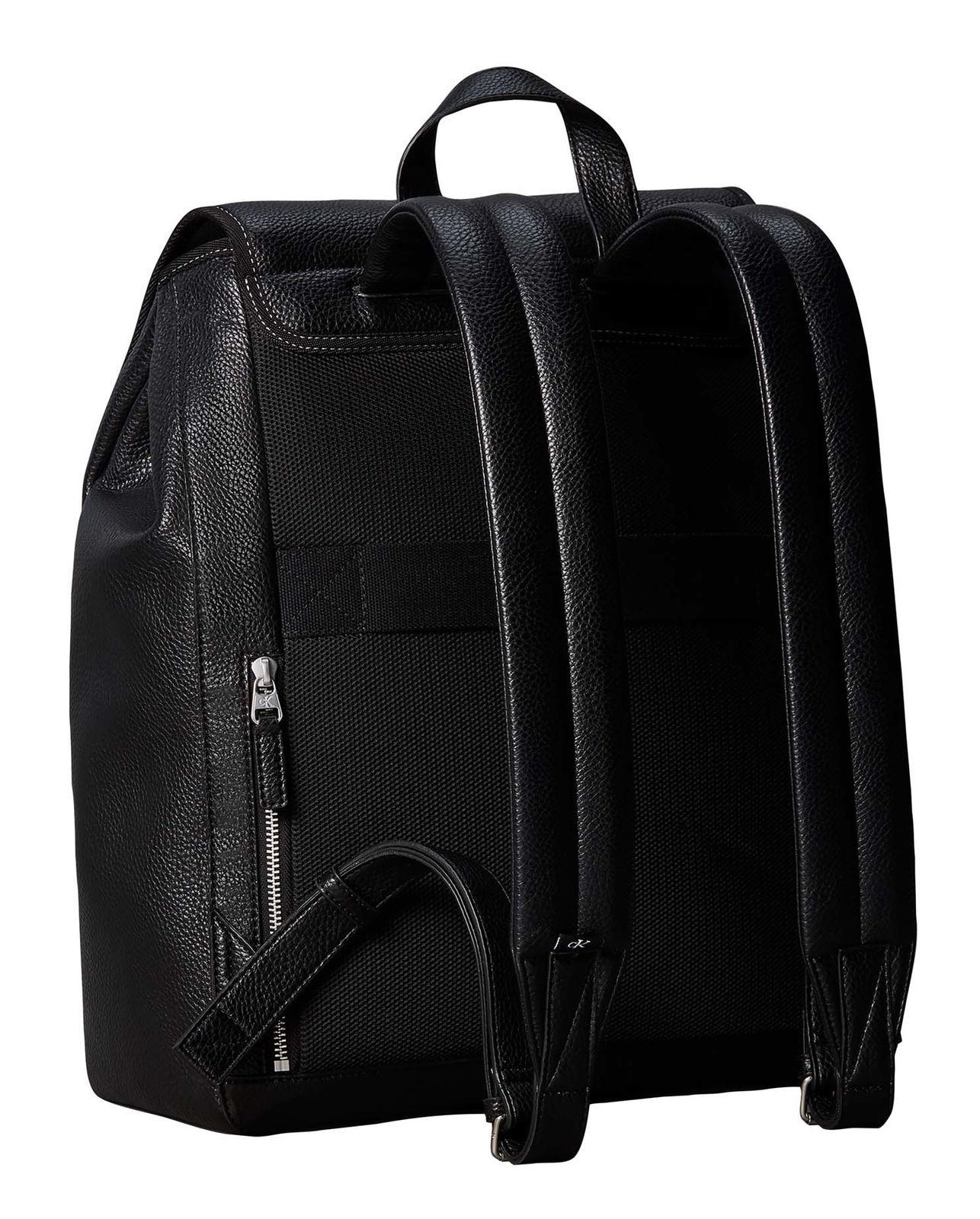 Calvin Klein Bold Pebble Flap Backpack Black Calvin Klein Bold Pebble Flap Backpack Black