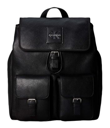 Calvin Klein Bold Pebble Flap Backpack Black Calvin Klein Bold Pebble Flap Backpack Black
