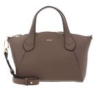 BOSS Lenah Zip Tote Bag S Brown Overflow