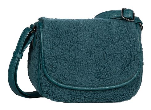 Gabor Granada Fur Flap Bag S Petrol