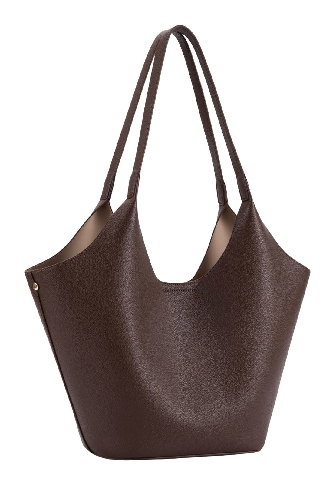 SEIDENFELT MANUFAKTUR Nelma Tulip Shopper Dark Brown SEIDENFELT MANUFAKTUR Nelma Tulip Shopper Dark Brown