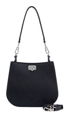 SEIDENFELT MANUFAKTUR Nelma Midi Hobo Bag Black