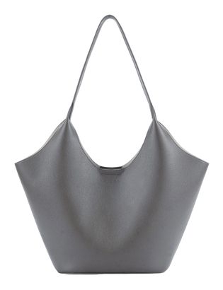 SEIDENFELT MANUFAKTUR Nelma Tulip Shopper Light Grey