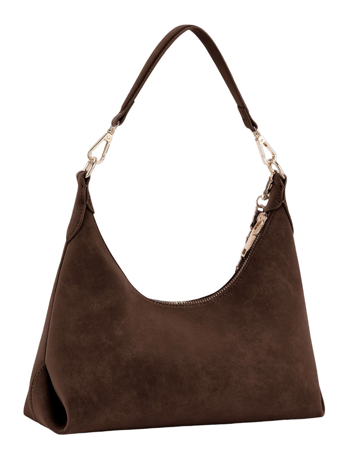 SEIDENFELT MANUFAKTUR Rena Midi Hobo Bag Dark Brown SEIDENFELT MANUFAKTUR Rena Midi Hobo Bag Dark Brown