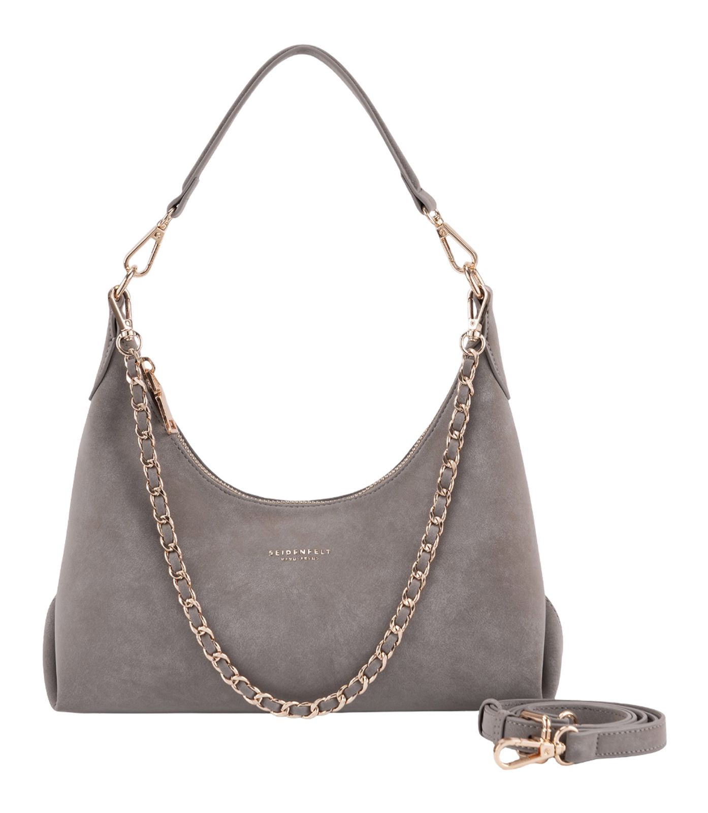 SEIDENFELT MANUFAKTUR Rena Midi Hobo Bag Grey