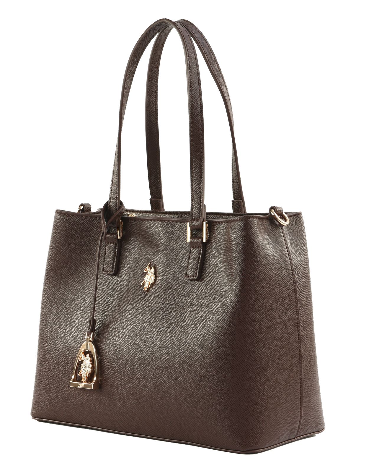 U.S. POLO ASSN. Jones Double Handle Bag Dark Brown U.S. POLO ASSN. Jones Double Handle Bag Dark Brown