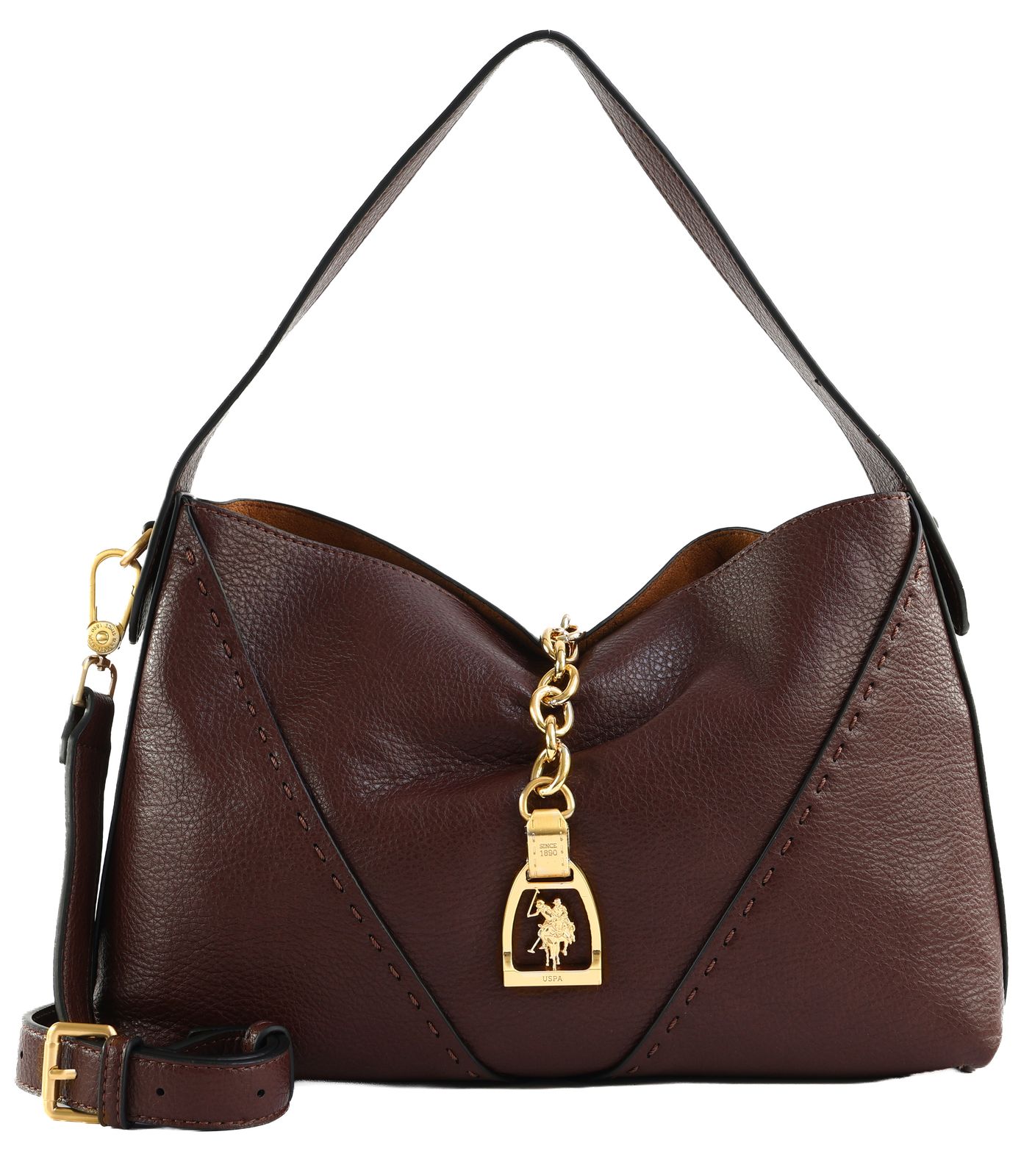 U.S. POLO ASSN. Helcho Hobo Bag Dark Brown