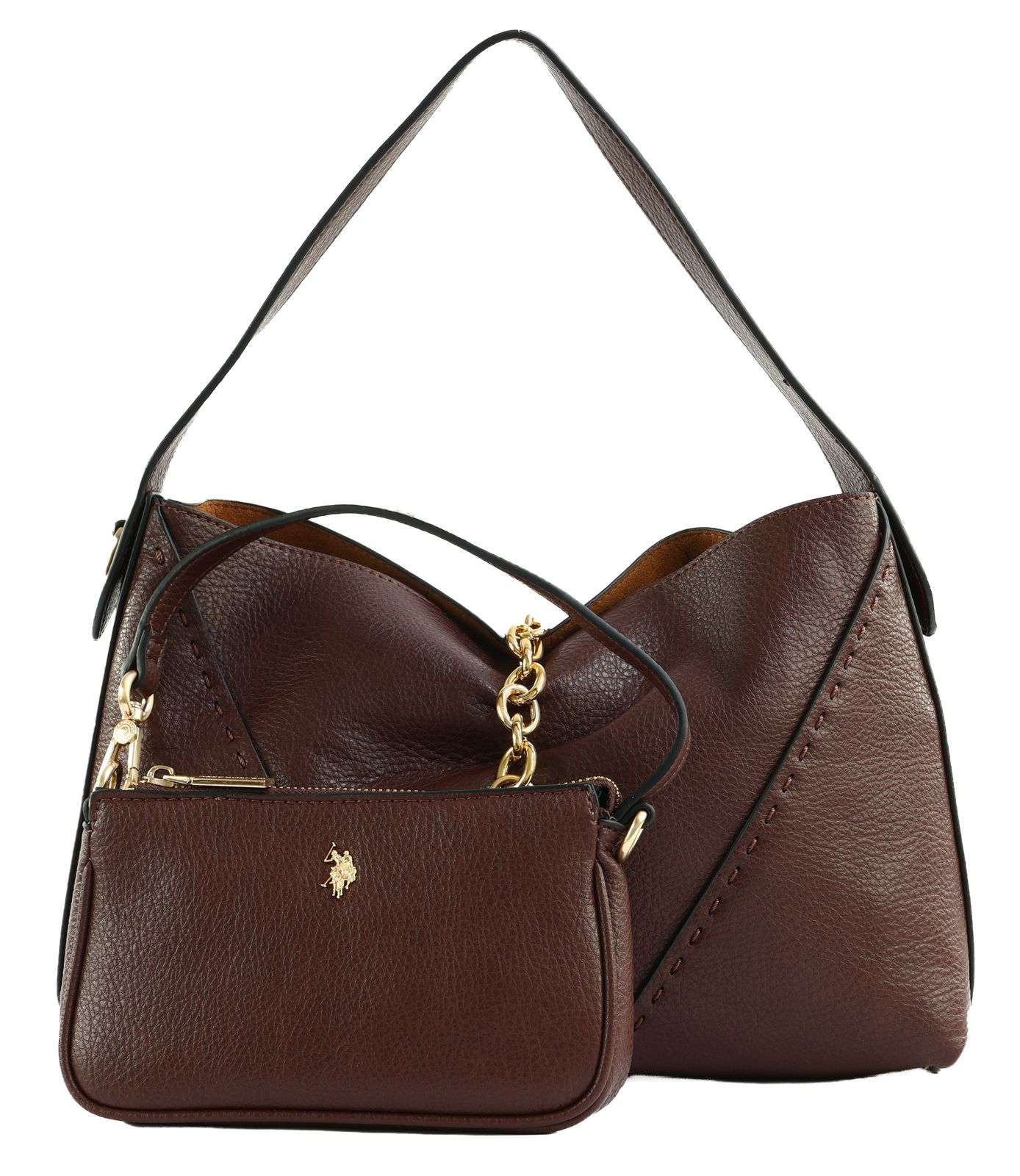 U.S. POLO ASSN. Helcho Hobo Bag Dark Brown U.S. POLO ASSN. Helcho Hobo Bag Dark Brown