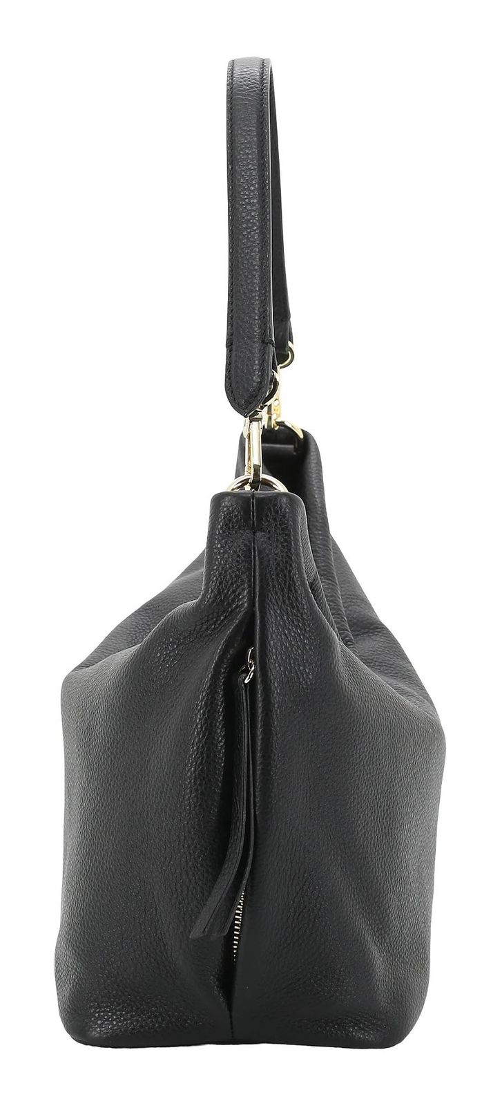 abro Leather Agave Ebony Big Shoulder Bag Black / Gold abro Leather Agave Ebony Big Shoulder Bag Black / Gold