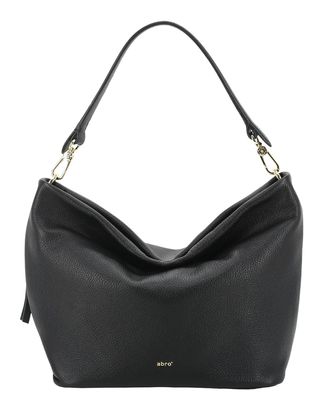 abro Leather Agave Ebony Big Shoulder Bag Black / Gold