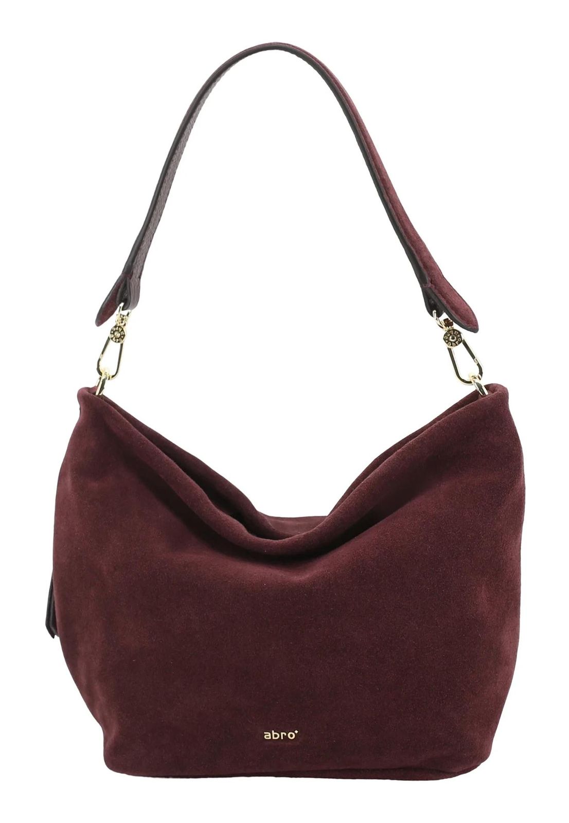 abro Leather Suede Ebony Shoulder Bag S Burgundy