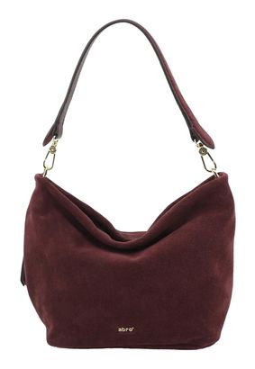 abro Leather Suede Ebony Shoulder Bag S Burgundy abro Leather Suede Ebony Shoulder Bag S Burgundy