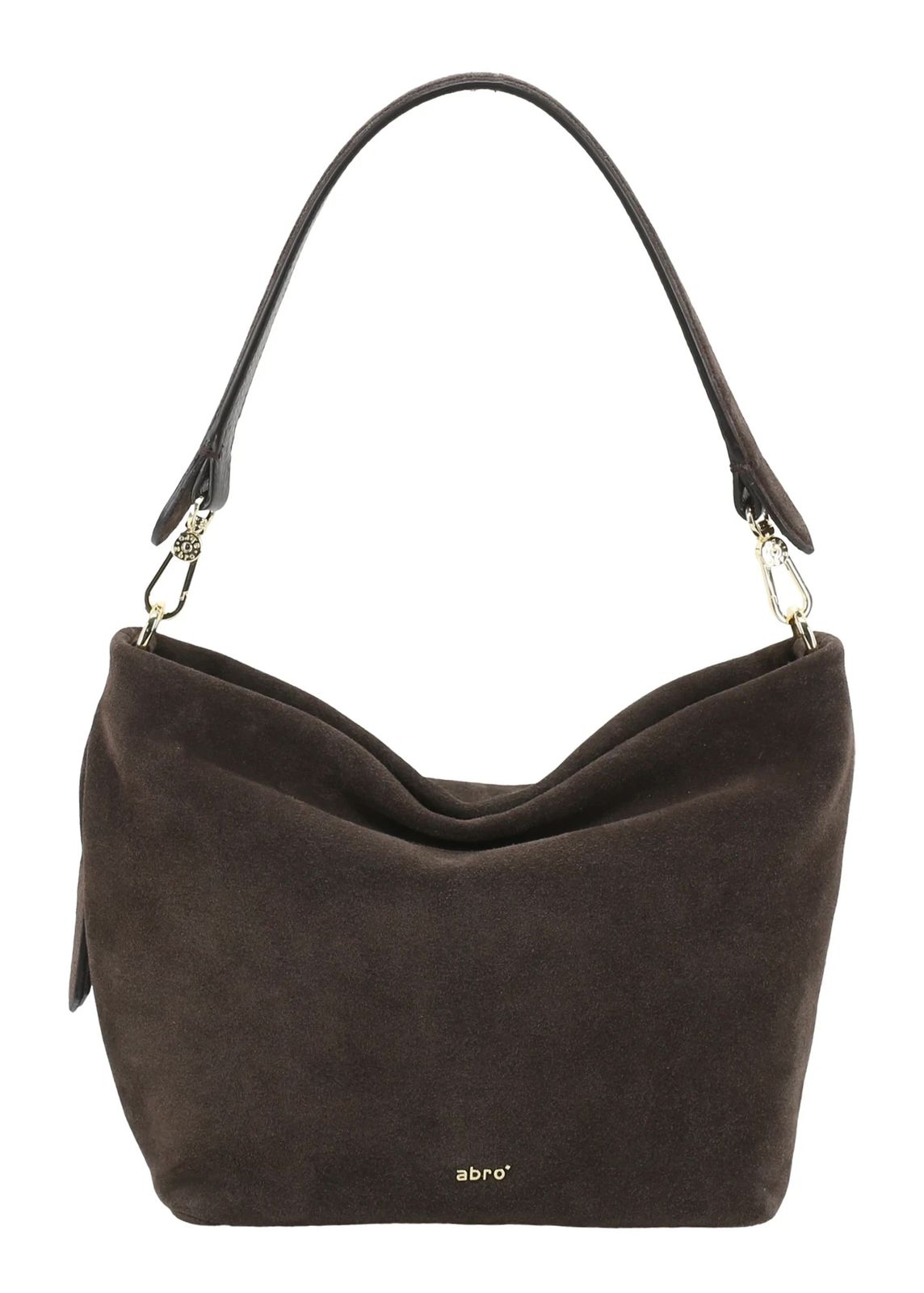 abro Leather Suede Ebony Shoulder Bag S Dark Brown