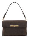 abro Leather Suede Twist Shoulder Bag Dark Brown abro Leather Suede Twist Shoulder Bag Dark Brown