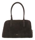 abro Leather Suede Amara Shoulder Bag Dark Brown abro Leather Suede Amara Shoulder Bag Dark Brown