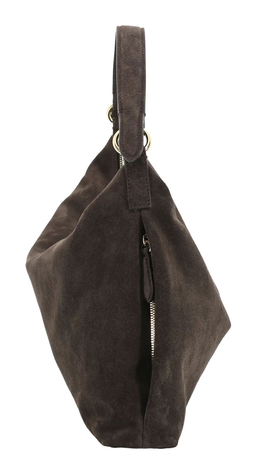 abro Leather Suede All In One Hobo Bag Dark Brown abro Leather Suede All In One Hobo Bag Dark Brown