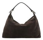 abro Leather Suede All In One Hobo Bag Dark Brown abro Leather Suede All In One Hobo Bag Dark Brown