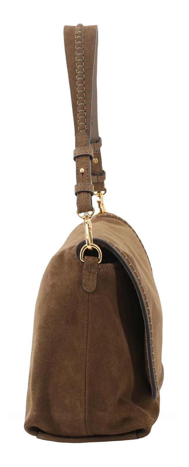 abro Leather Suede Signature Shoulder Bag L Khaki abro Leather Suede Signature Shoulder Bag L Khaki