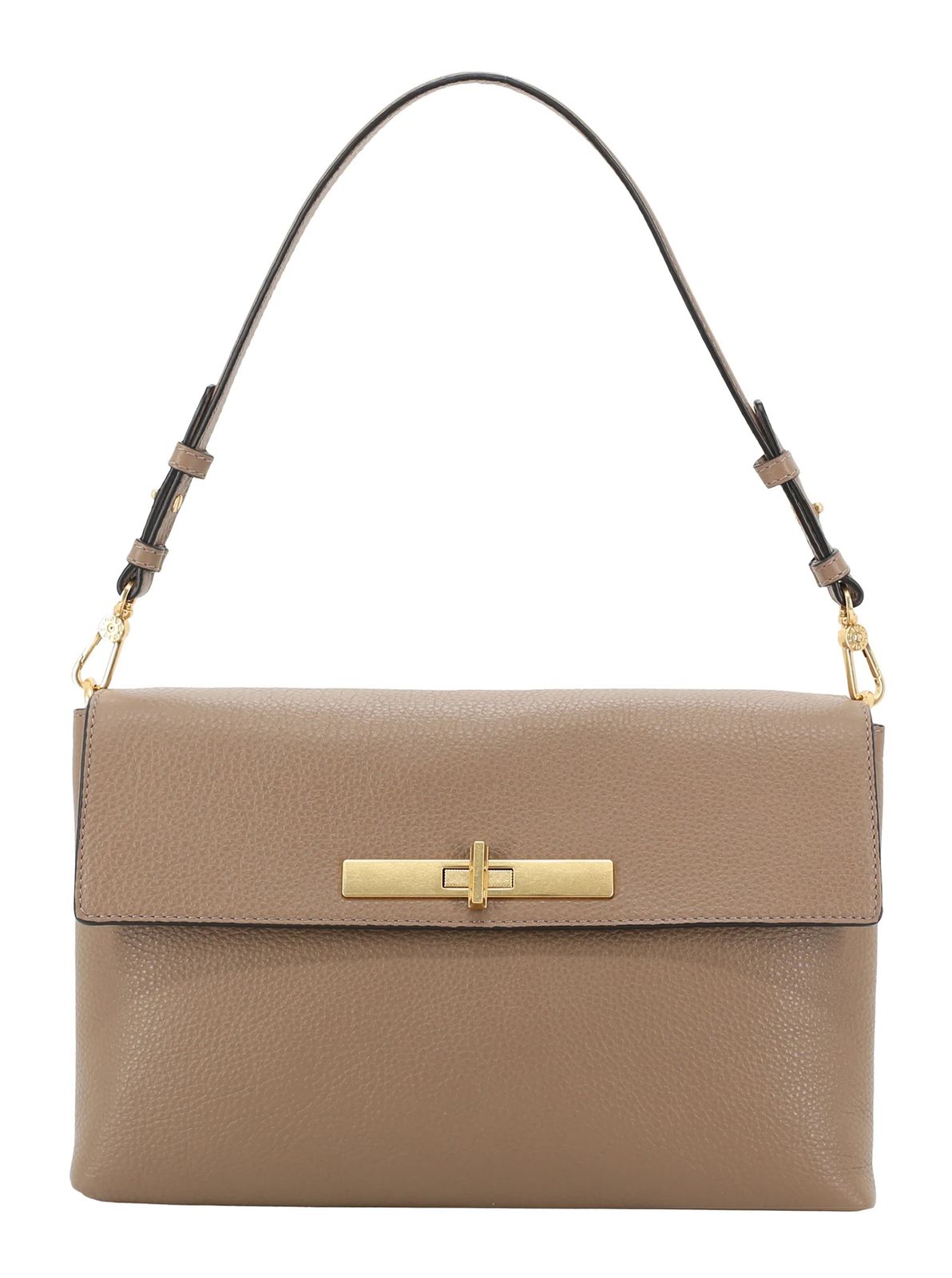 abro Leather Agave Twist Shoulder Bag Cappuccino