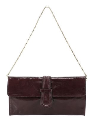 abro Leather Venice Luna Shoulder Bag Burgundy