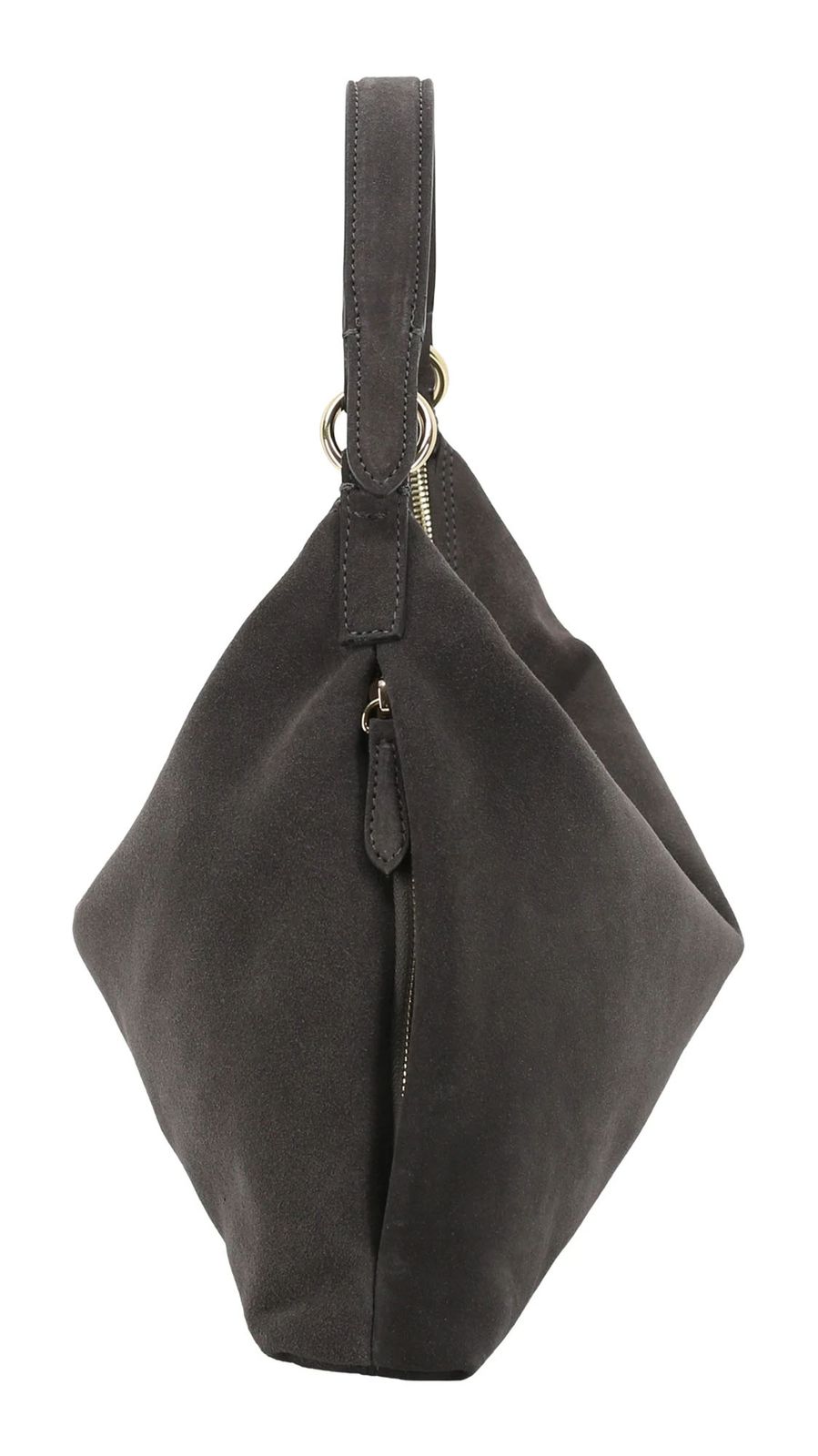 abro Leather Suede All In One Hobo Bag Grey abro Leather Suede All In One Hobo Bag Grey