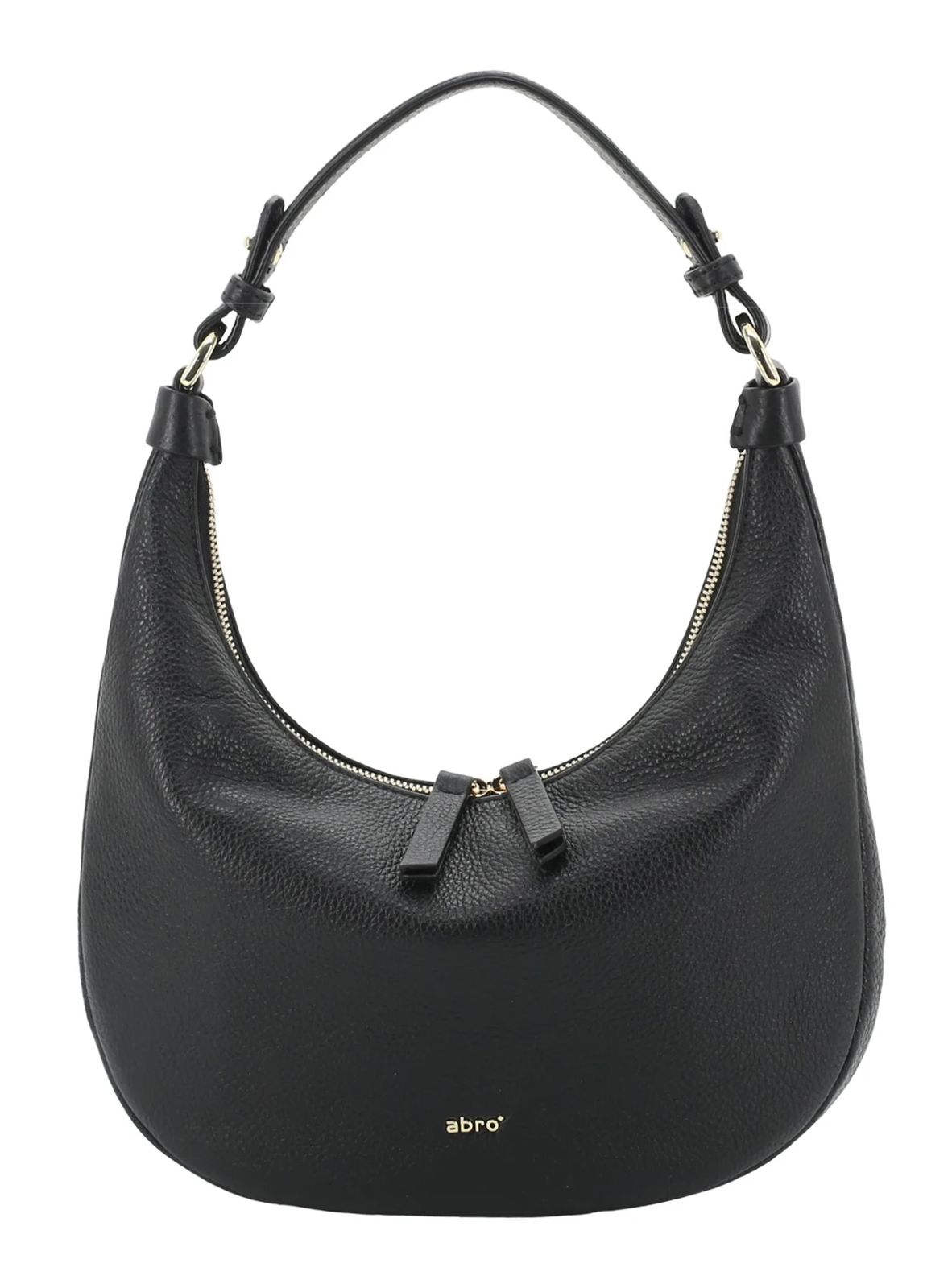 abro Leather Agave Nana Mini Hobo Bag Black / Nickel