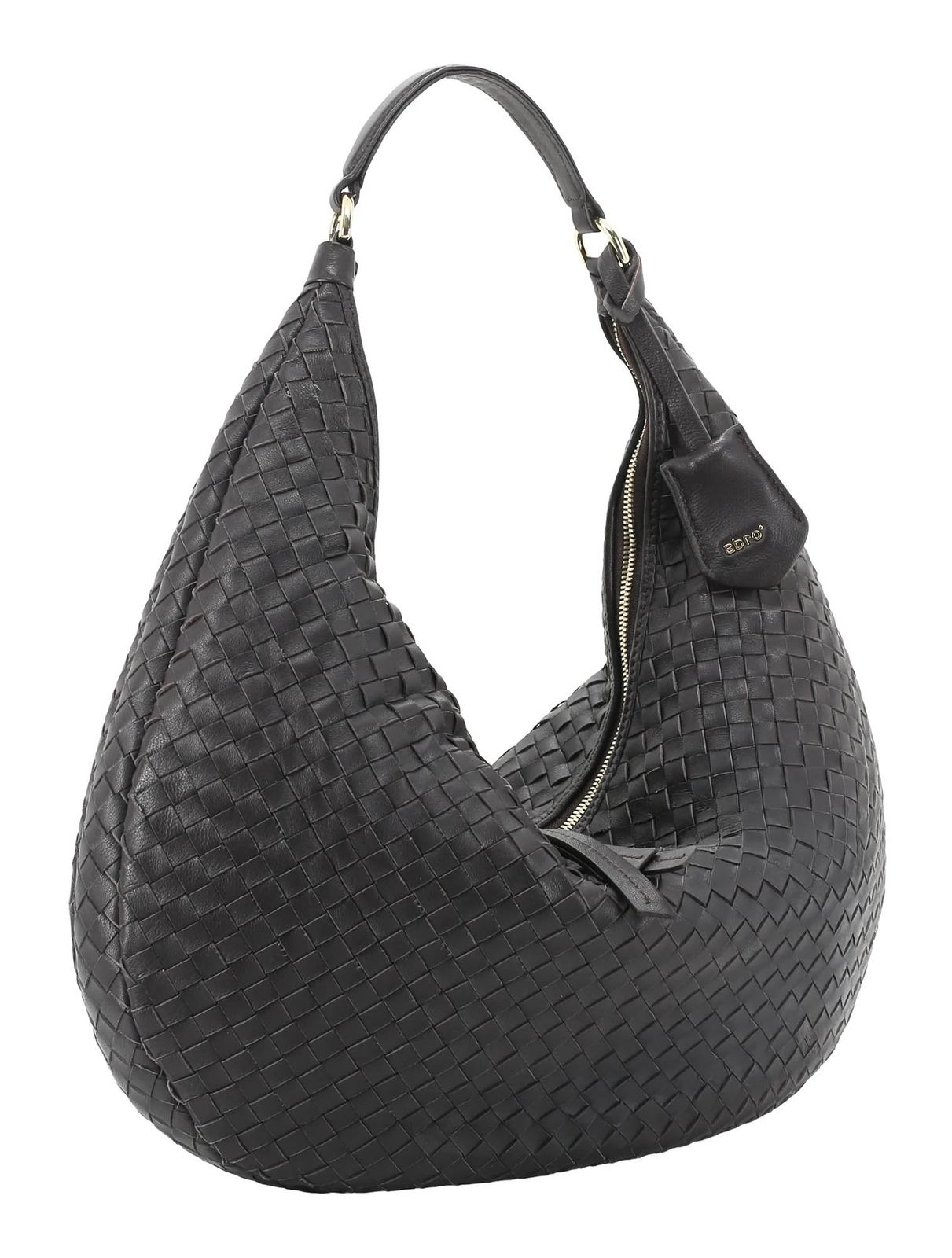 abro Leather Piuma Woven Nana Hobo Bag Dark Brown abro Leather Piuma Woven Nana Hobo Bag Dark Brown