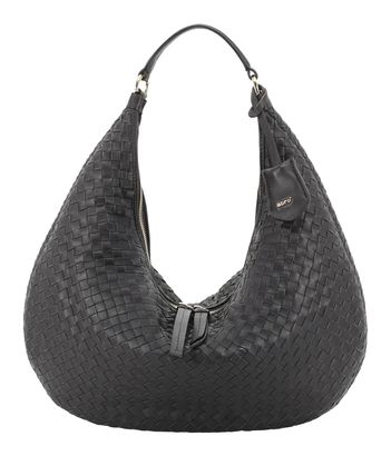 abro Leather Piuma Woven Nana Hobo Bag Dark Brown