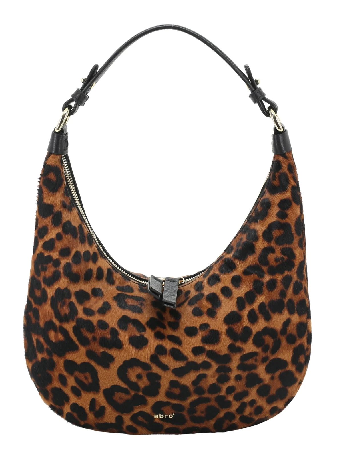abro Leather Animal Printed Nana Mini Hobo Bag Leo