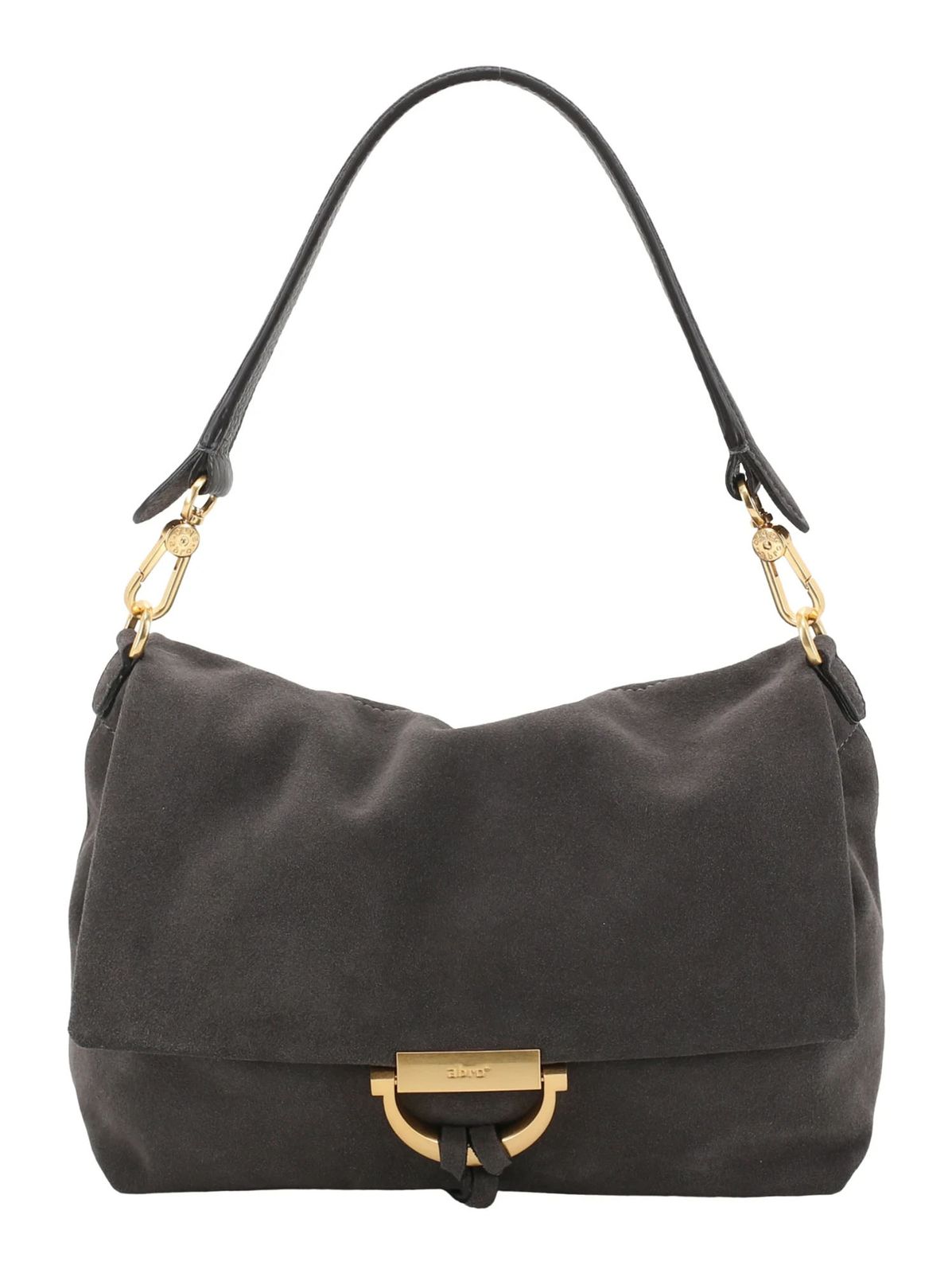 abro Leather Suede Temi Shoulder Bag M Grey