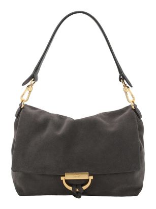 abro Leather Suede Temi Shoulder Bag M Grey