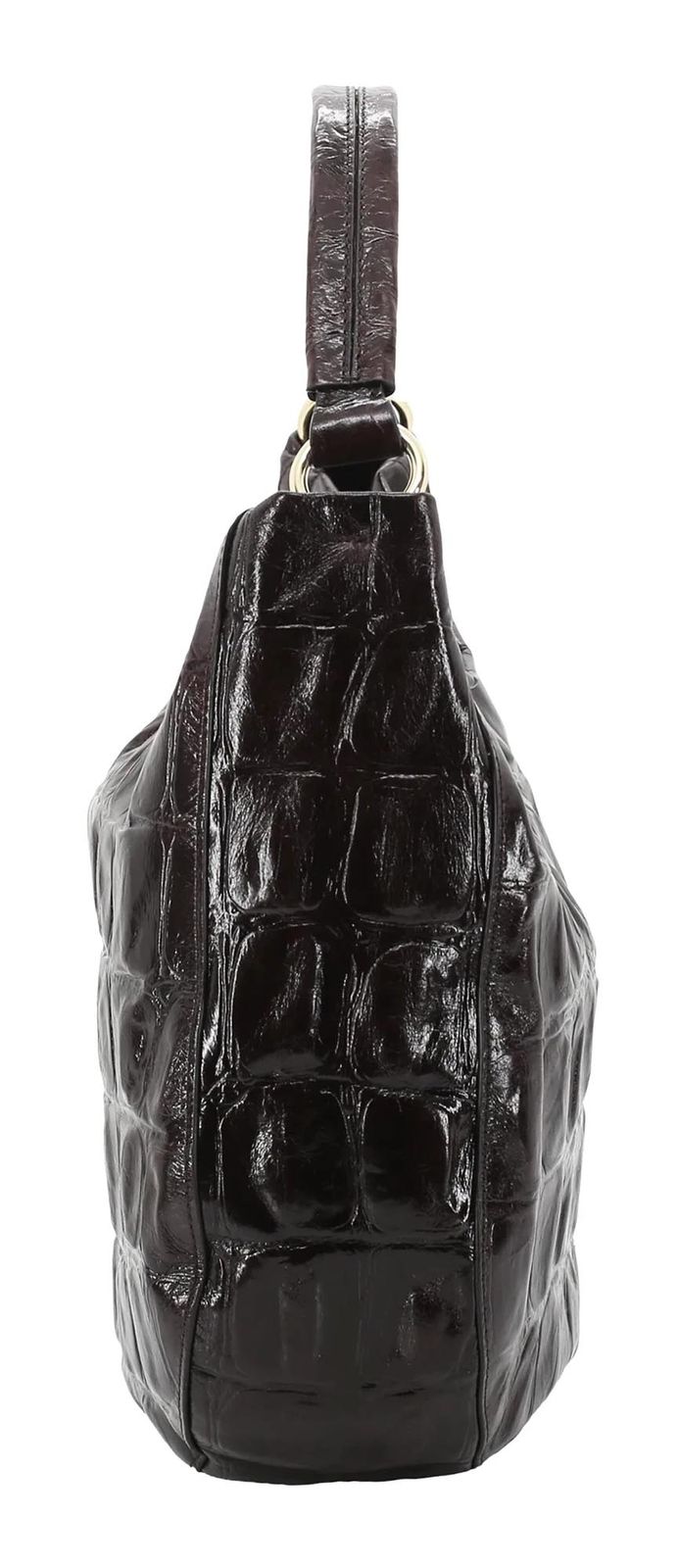 abro Leather Maxi Cocco Mia Hobo Bag Dark Brown abro Leather Maxi Cocco Mia Hobo Bag Dark Brown