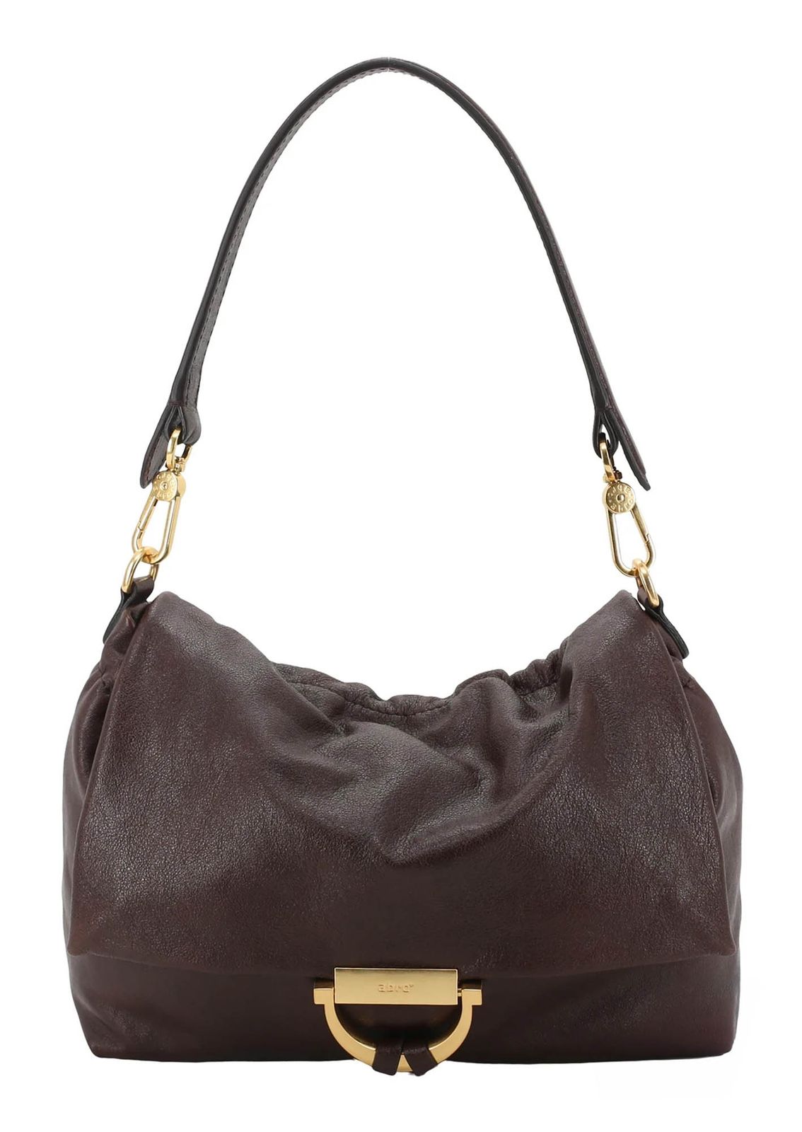 abro Leather Athene Washed Temi Shoulder Bag M Caramel / Cognac