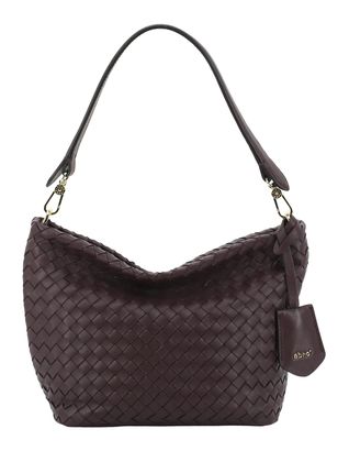 abro Leather Piuma Opaco Ebony Shoulder Bag S Burgundy abro Leather Piuma Opaco Ebony Shoulder Bag S Burgundy