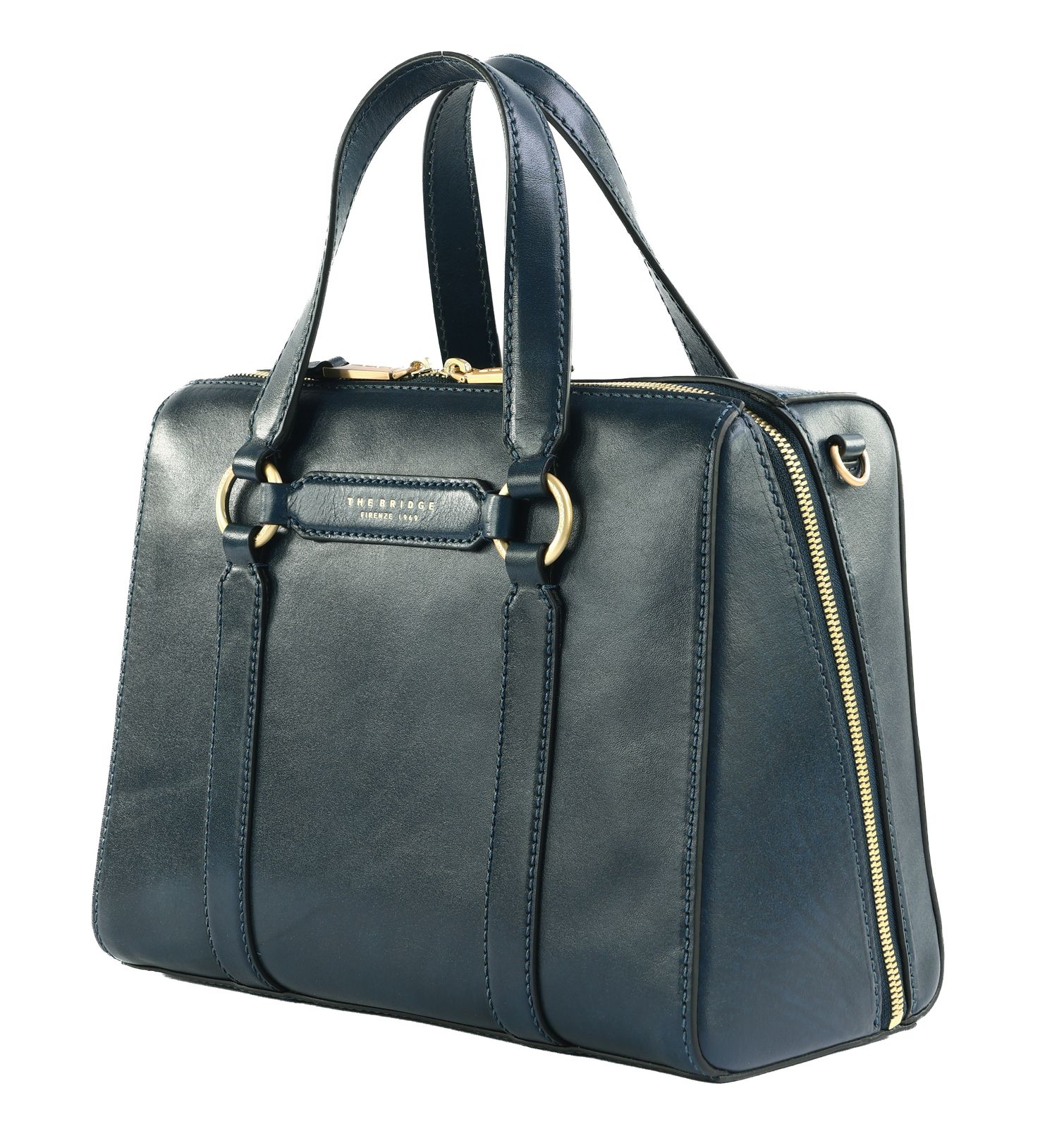 THE BRIDGE Laura Handbag With Shoulder Bag Notte / Oro THE BRIDGE Laura Handbag With Shoulder Bag Notte / Oro