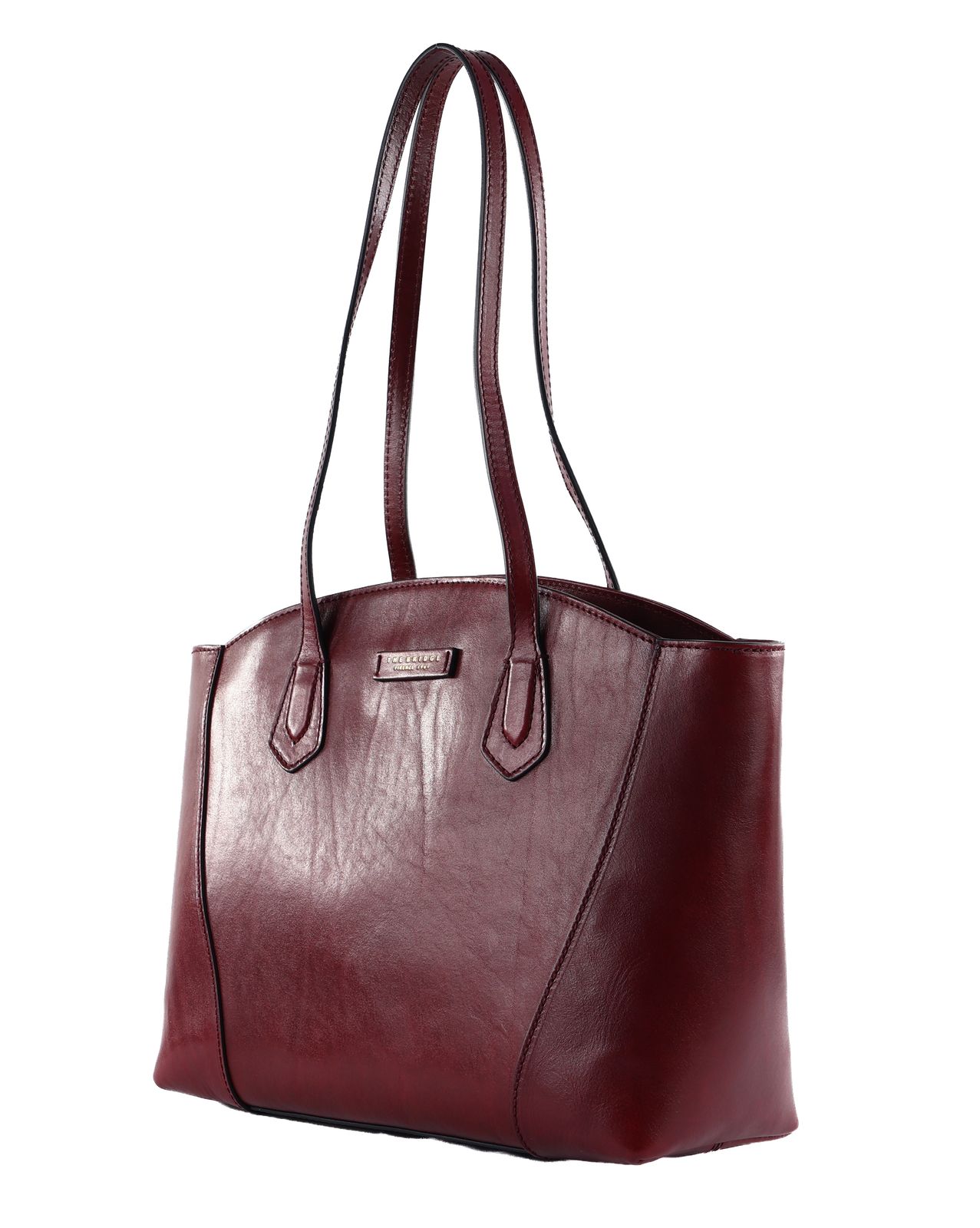THE BRIDGE Magda Shopping Bag Wine Red / Oro THE BRIDGE Magda Shopping Bag Wine Red / Oro