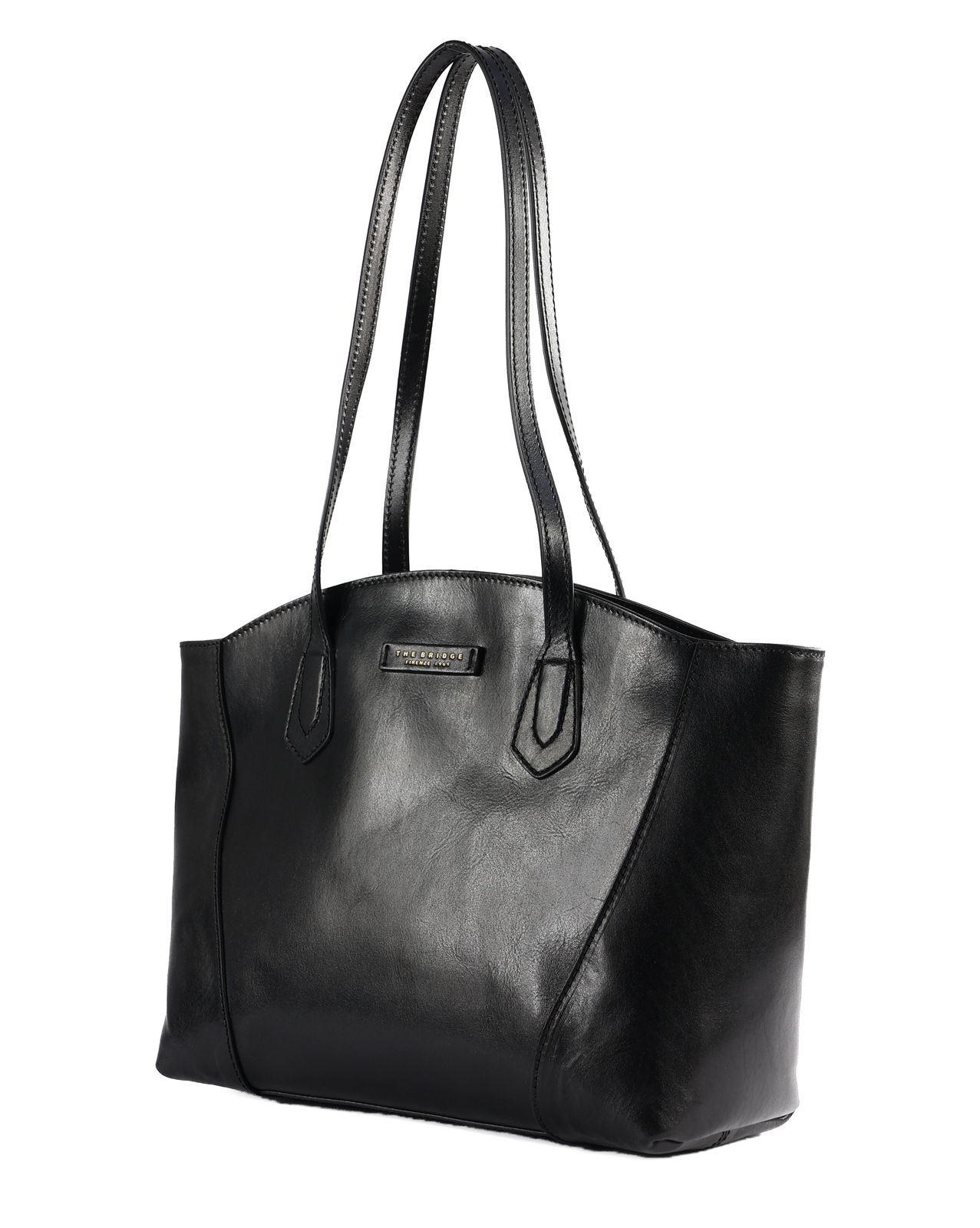 THE BRIDGE Magda Shopping Bag Nero ORO THE BRIDGE Magda Shopping Bag Nero ORO