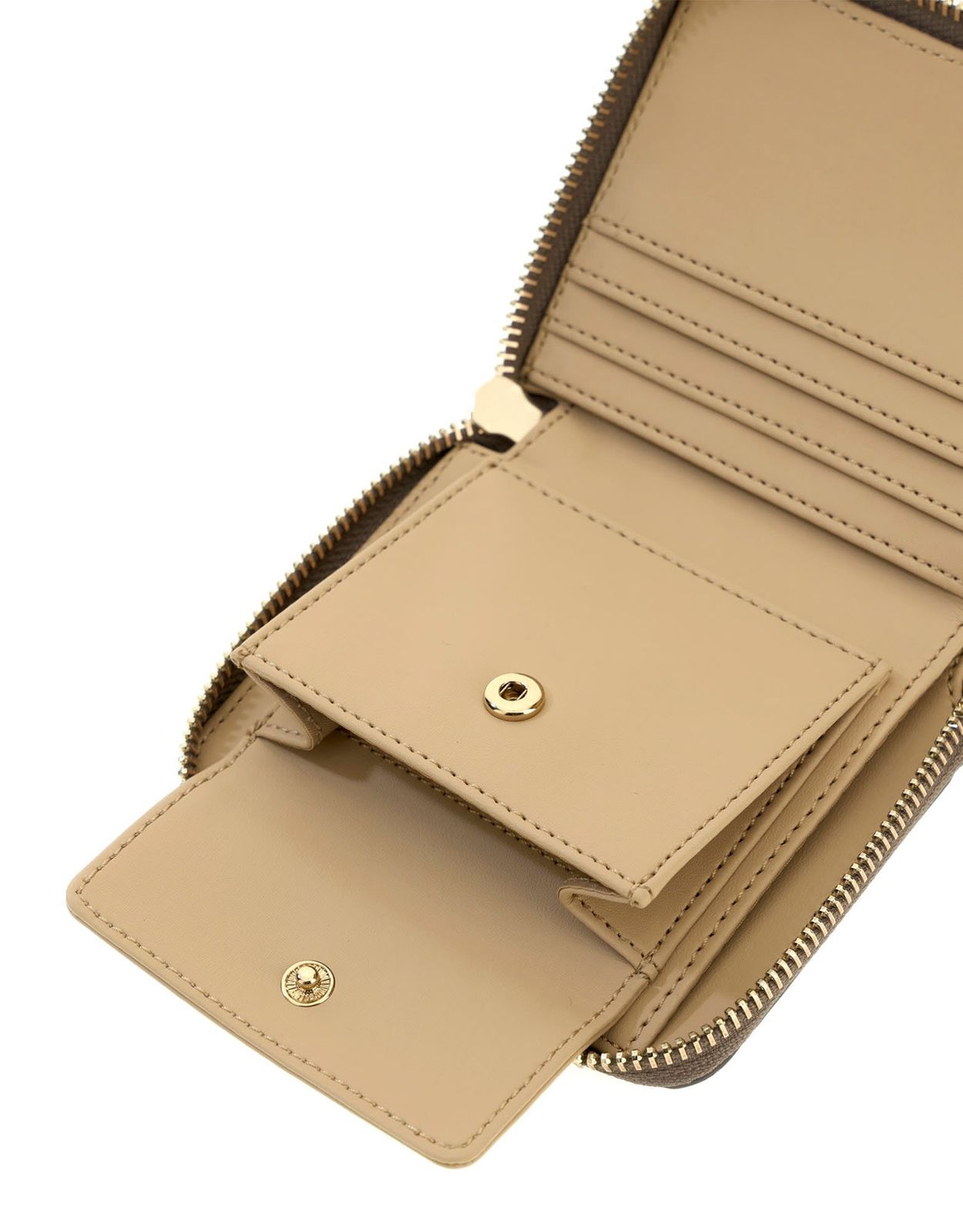 GUESS Carmella SLG Small Zip Around Wallet Taupe Logo GUESS Carmella SLG Small Zip Around Wallet Taupe Logo