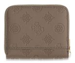 GUESS Carmella SLG Small Zip Around Wallet Taupe Logo GUESS Carmella SLG Small Zip Around Wallet Taupe Logo