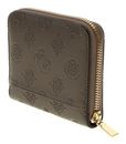 GUESS Carmella SLG Small Zip Around Wallet Taupe Logo GUESS Carmella SLG Small Zip Around Wallet Taupe Logo